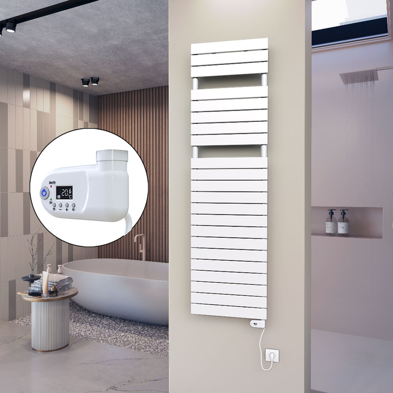 10H Electric Towel Warmer 500x1772 White (Thesis Thermostat) 900 W