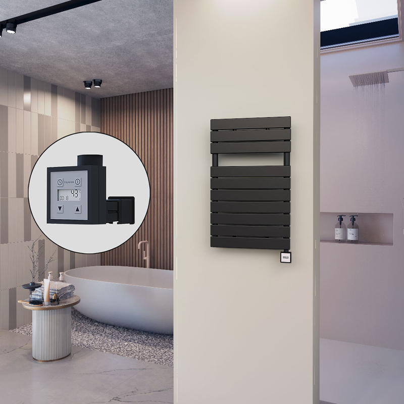 10H Electric Towel Warmer 500x810 Matte Black Ktx3 300 W