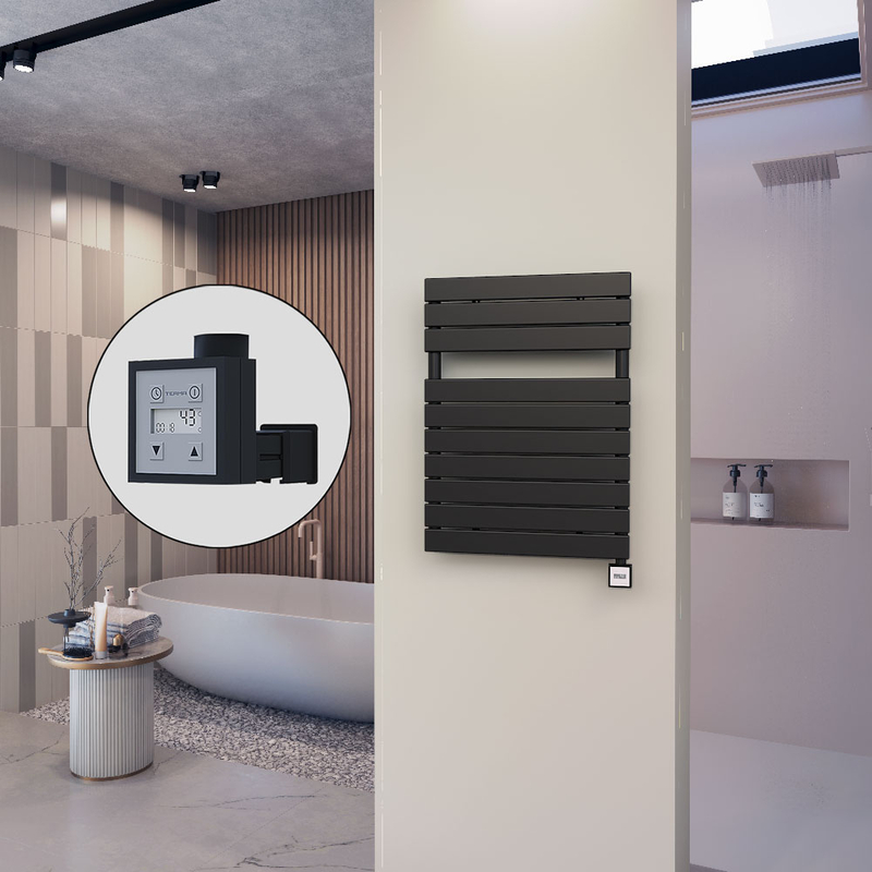 10H Electric Towel Warmer 600x810 Matte Black Ktx3 300 W