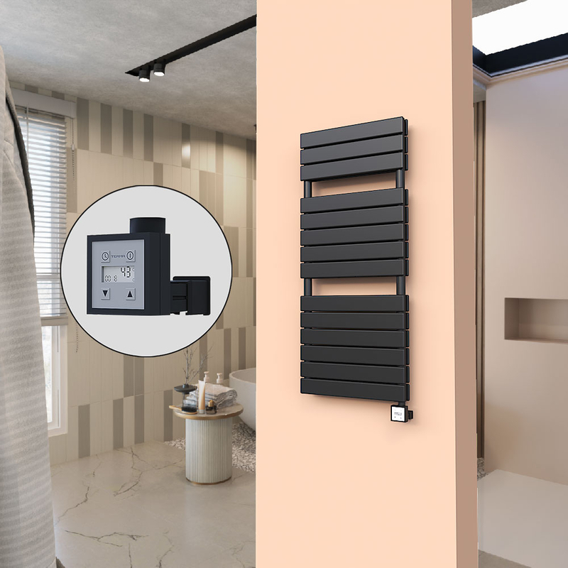 20H Electric Towel Warmer 500x1180 Matte Black Ktx3 600 W