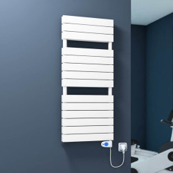 20H Electric Towel Warmer 500x1180 White (Musa Thermostat) 600 W - Thumbnail