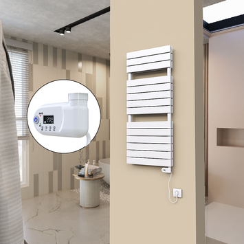 20H Electric Towel Warmer 500x1180 White (Thesis Thermostat) 600 W - Thumbnail