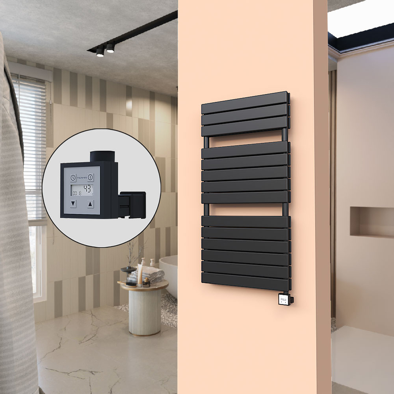 20H Electric Towel Warmer 600x1180 Matte Black Ktx3 1000 W