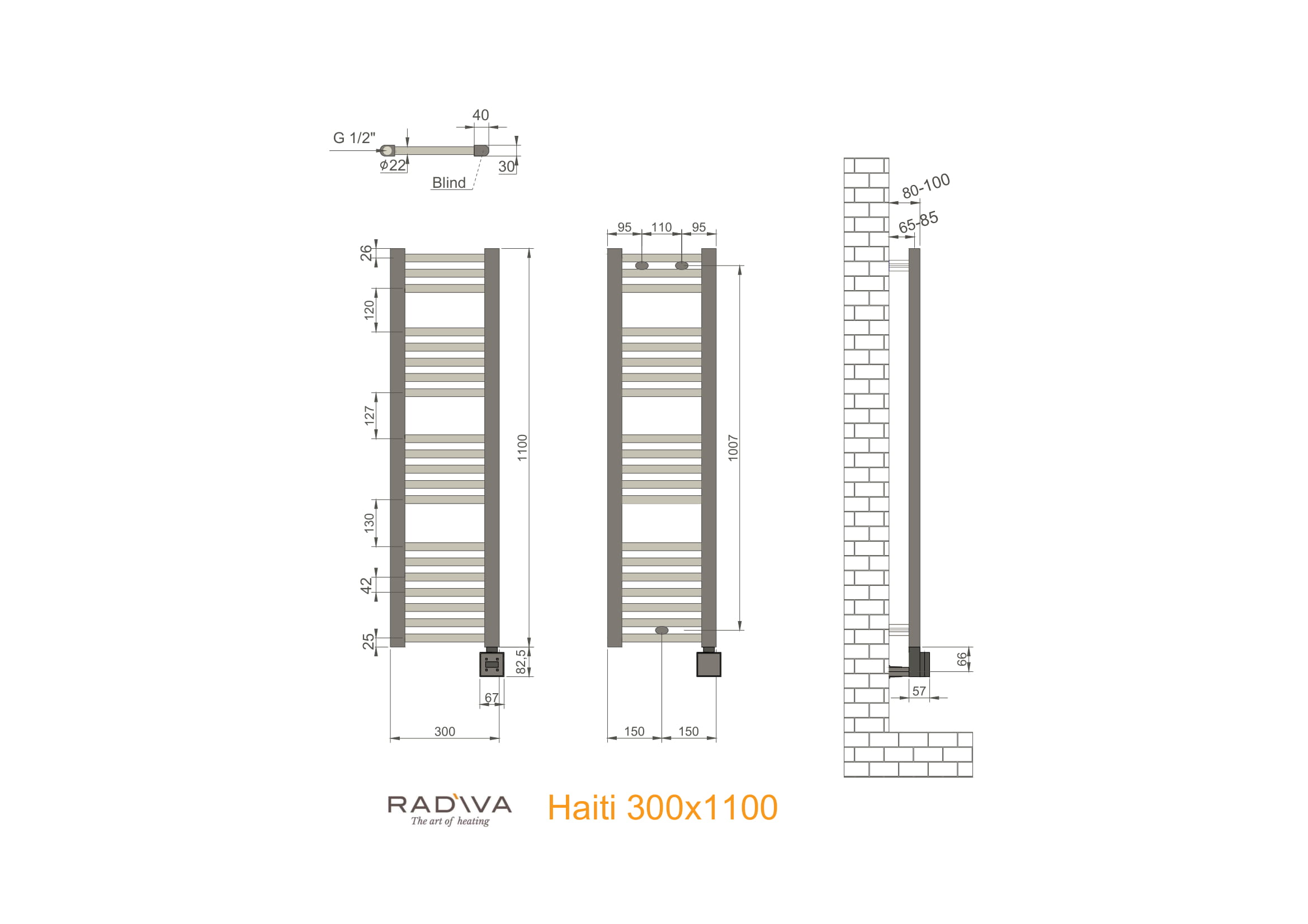 Haiti Elektrikli Havlupan 300X1100 KTX3-Model Teknik Resim