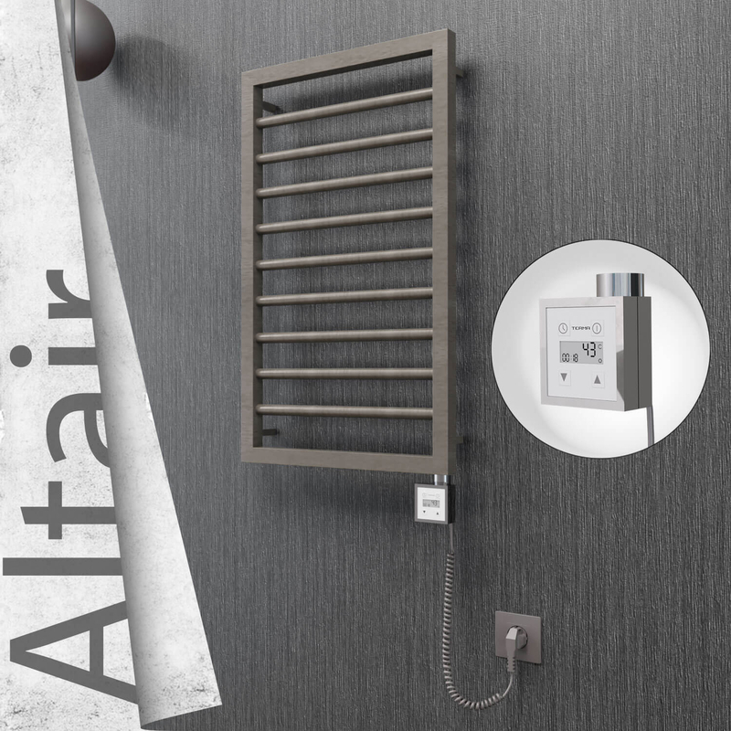 ALTAIR Elektrikli Paslanmaz Çelik Havlupan 400x1040 Satin Polisaj (KTX3 Termostat) 300W Spiral Kablolu