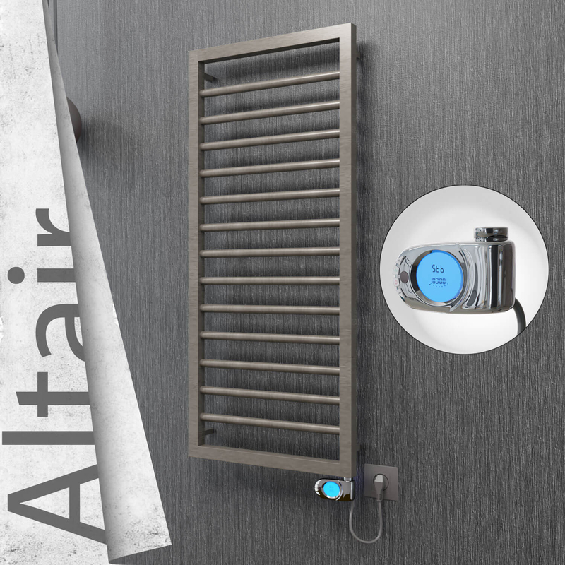 ALTAIR Elektrikli Paslanmaz Çelik Havlupan 400x1040 Satin Polisaj (Musa Termostat) 300W