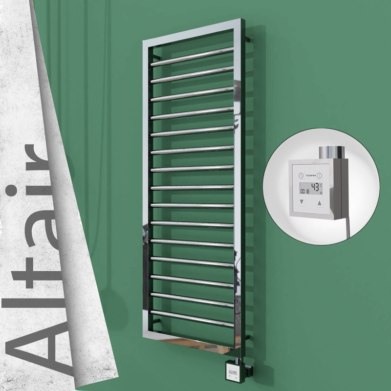 ALTAIR Elektrikli Paslanmaz Çelik Havlupan 400x1180 Ayna Polisaj (KTX3 Termostat) 300W