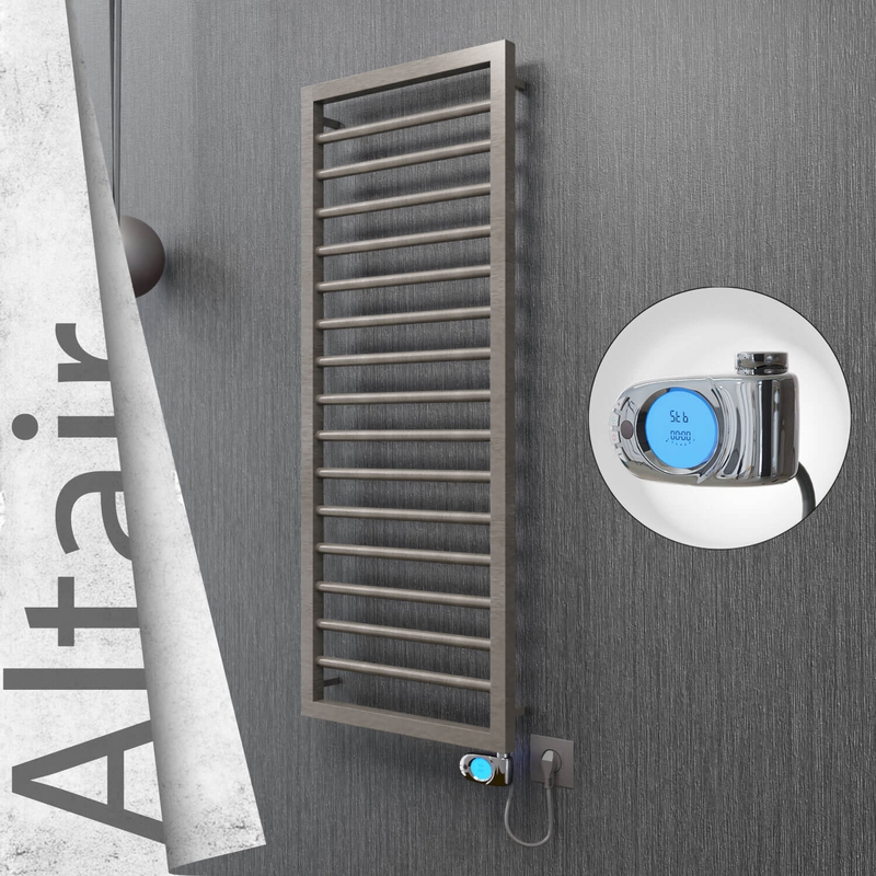 ALTAIR Elektrikli Paslanmaz Çelik Havlupan 400x1180 Satin Polisaj (Musa Termostat) 300W