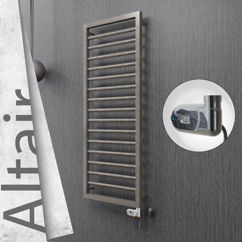 ALTAIR Elektrikli Paslanmaz Çelik Havlupan 400x1180 Satin Polisaj (Thesis Termostat) 300W