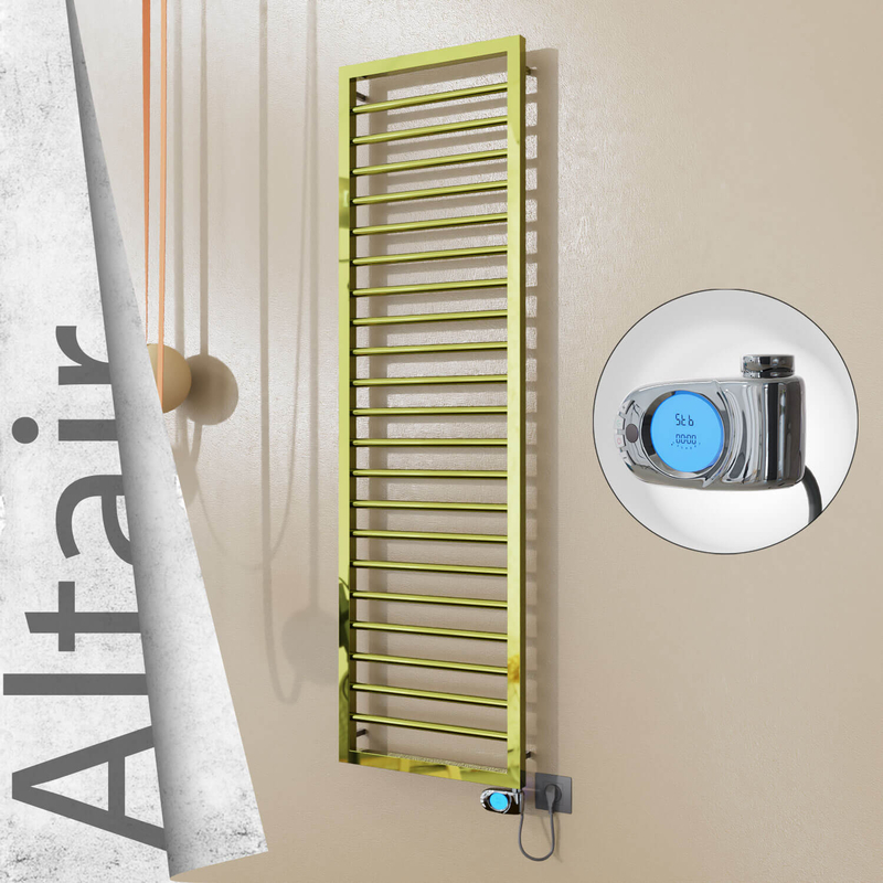 ALTAIR Elektrikli Paslanmaz Çelik Havlupan 400x1600 Altın (Musa Termostat) 300W