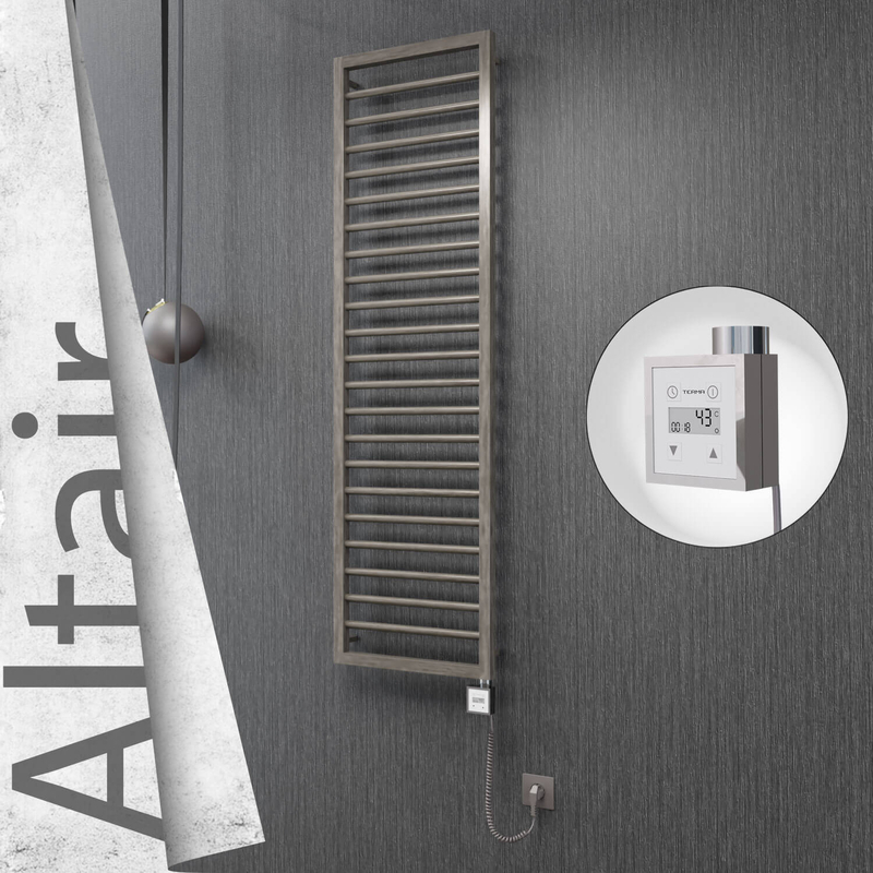 ALTAIR Elektrikli Paslanmaz Çelik Havlupan 400x1600 Satin Polisaj (KTX3 Termostat) 300W Spiral Kablolu