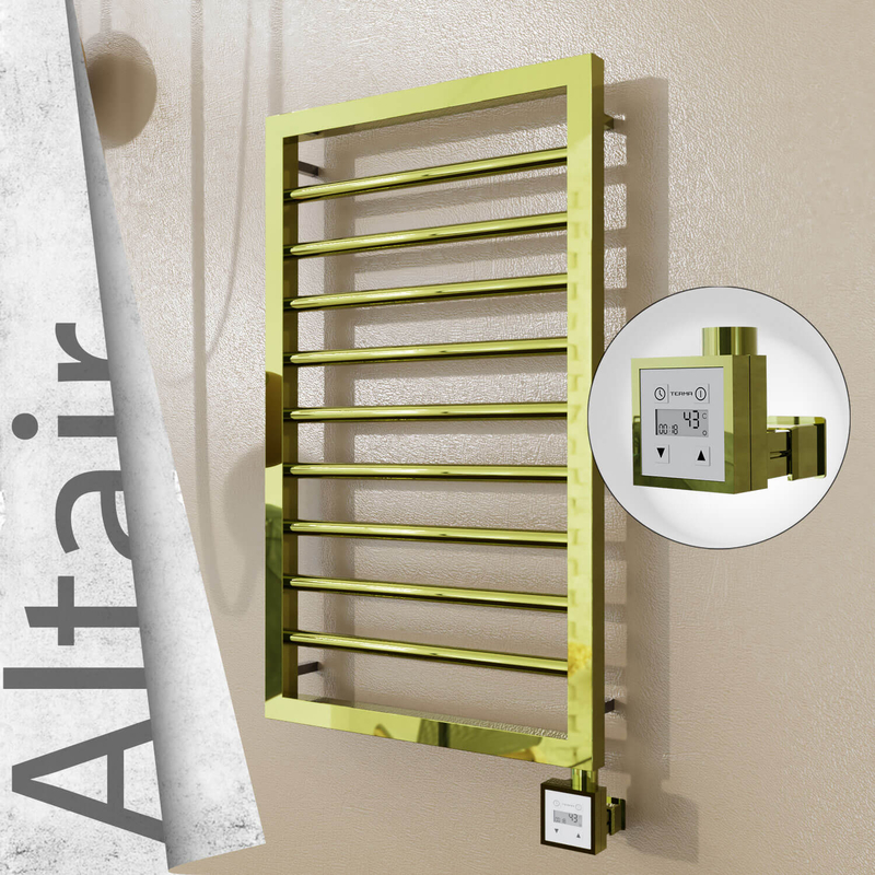 ALTAIR Elektrikli Paslanmaz Çelik Havlupan 400x760 Altın (KTX3 Termostat) 200W