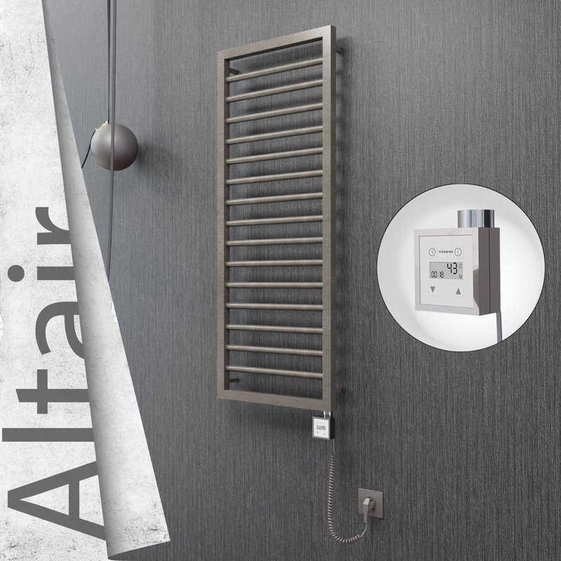 ALTAIR Elektrikli Paslanmaz Çelik Havlupan 400x760 Satin Polisaj (KTX3 Termostat) 200W Spiral Kablolu