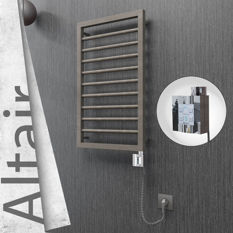 ALTAIR Elektrikli Paslanmaz Çelik Havlupan 400x760 Satin Polisaj (KTX4 Termostat) 200W Spiral Kablolu