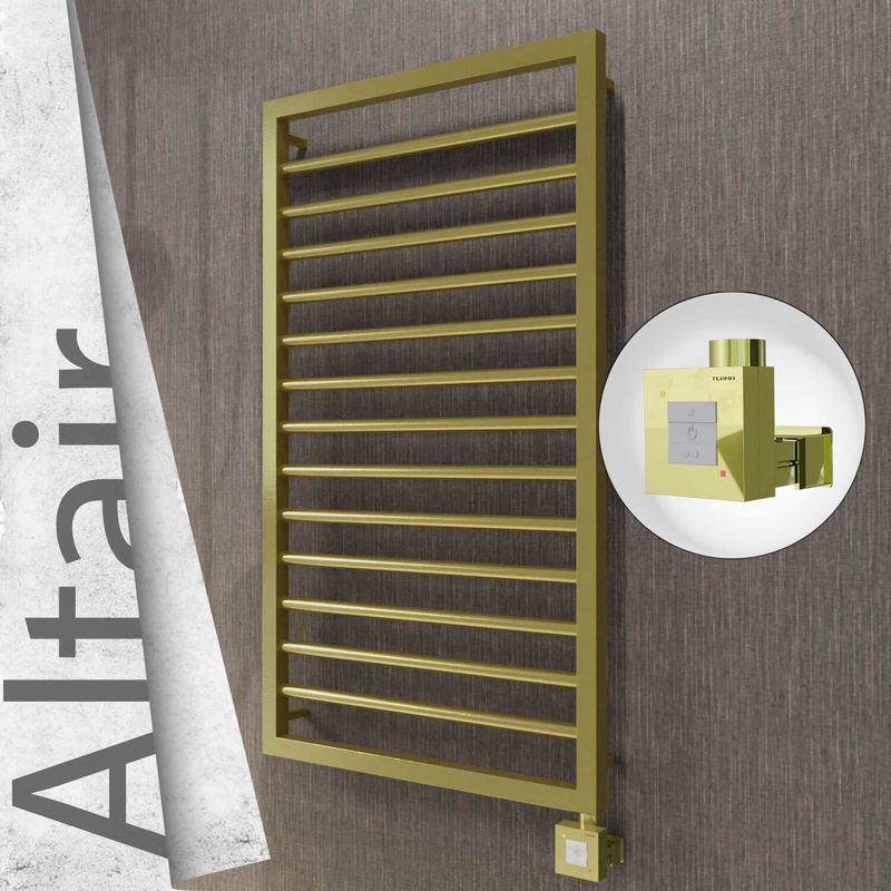 ALTAIR Elektrikli Paslanmaz Çelik Havlupan 500x1040 Satine Altın (KTX1 Termostat) 300W