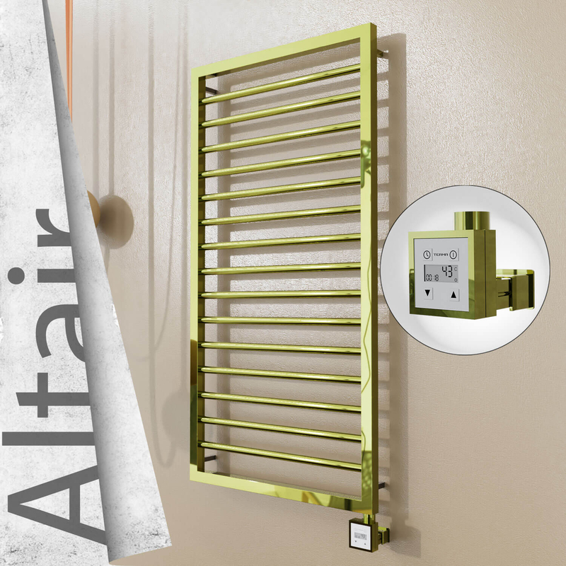 ALTAIR Elektrikli Paslanmaz Çelik Havlupan 500x1180 Altın (KTX3 Termostat) 300W