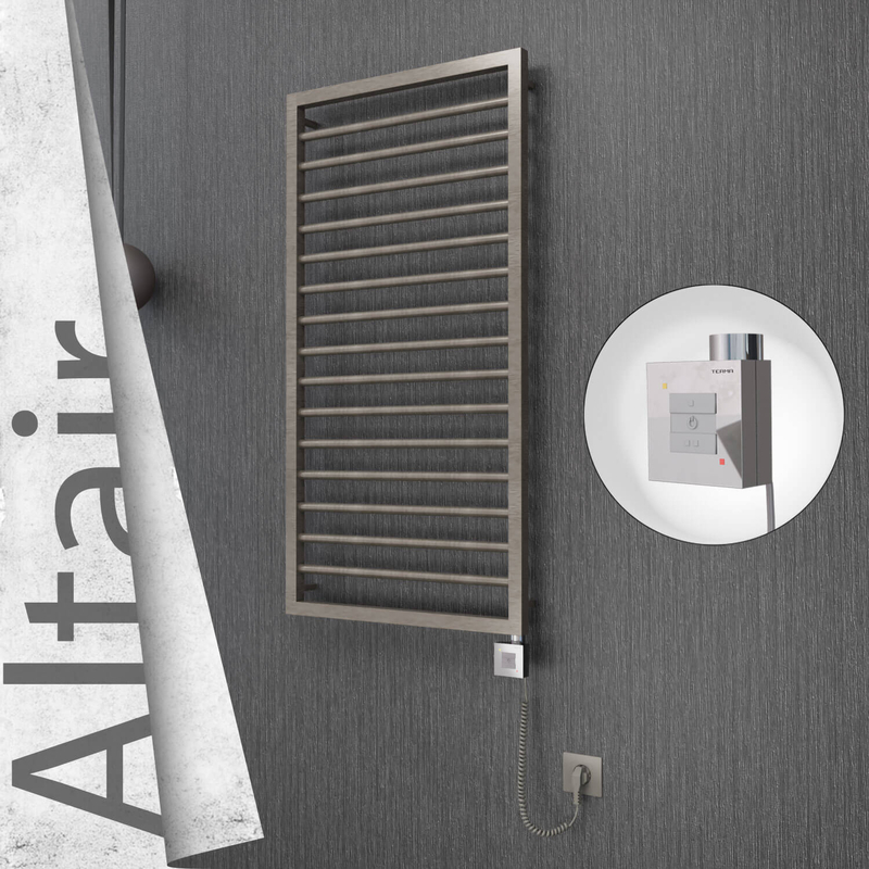 ALTAIR Elektrikli Paslanmaz Çelik Havlupan 500x1180 Satin Polisaj (KTX1 Termostat) 300W Spiral Kablolu