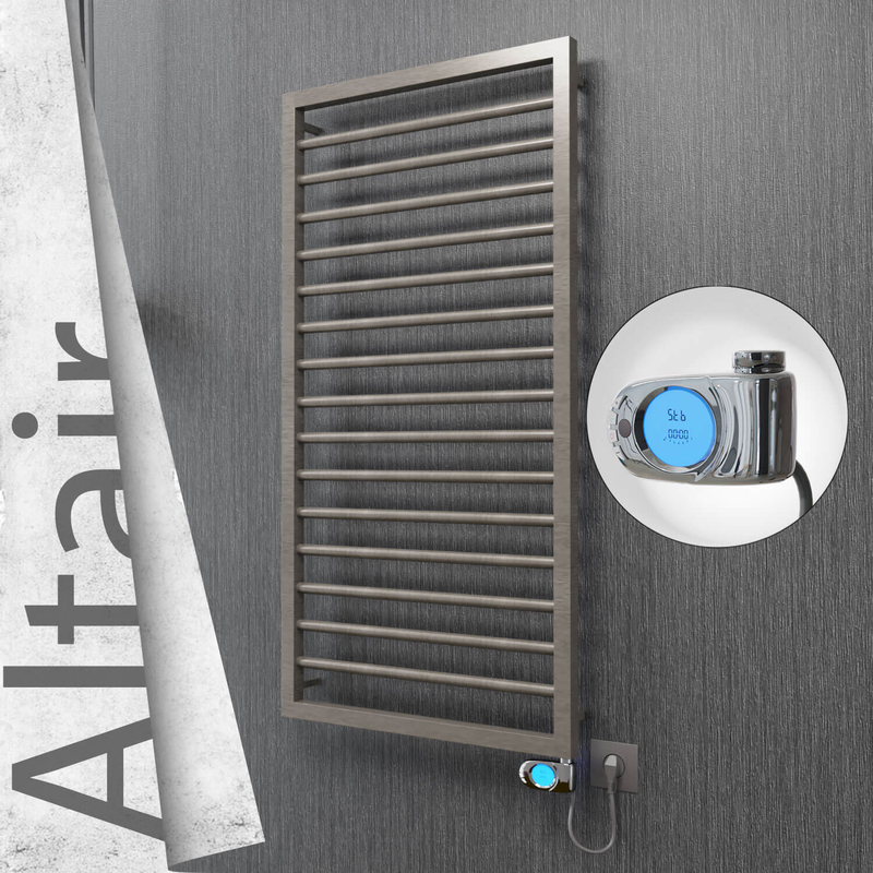 ALTAIR Elektrikli Paslanmaz Çelik Havlupan 500x1180 Satin Polisaj (Musa Termostat) 300W