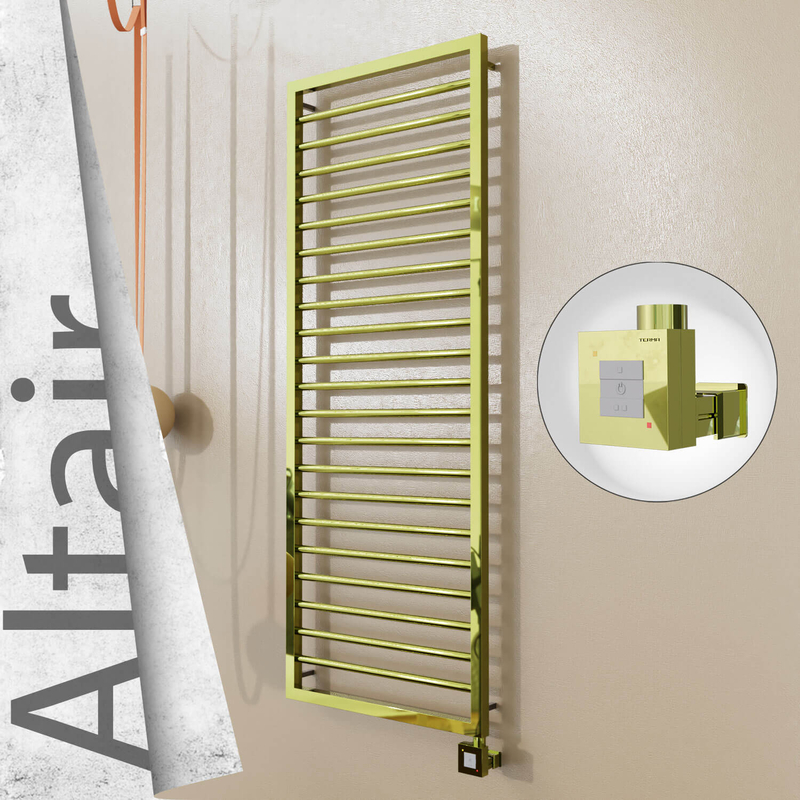 ALTAIR Elektrikli Paslanmaz Çelik Havlupan 500x1600 Altın (KTX1 Termostat) 600W