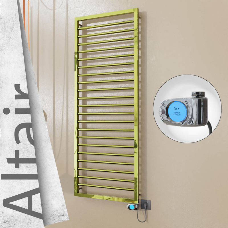 ALTAIR Elektrikli Paslanmaz Çelik Havlupan 500x1600 Altın (Musa Termostat) 600W