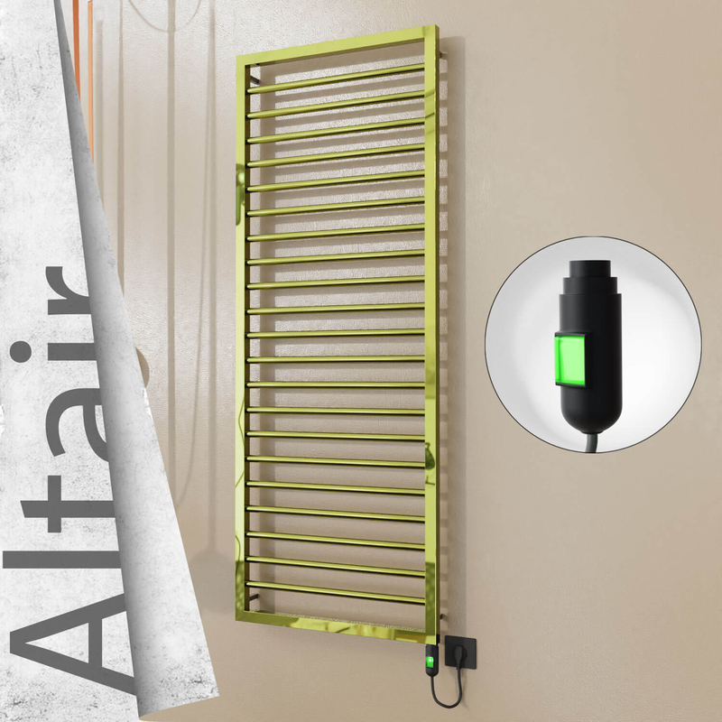 ALTAIR Elektrikli Paslanmaz Çelik Havlupan 500x1600 Altın (On/Off Düğmeli) 600W