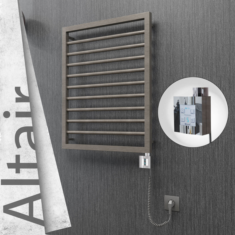 ALTAIR Elektrikli Paslanmaz Çelik Havlupan 500x760 Satin Polisaj (KTX4 Termostat) 200W Spiral Kablolu