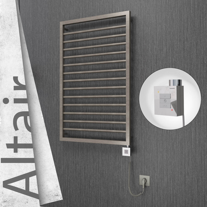 ALTAIR Elektrikli Paslanmaz Çelik Havlupan 600x1040 Satin Polisaj (KTX1 Termostat) 300W Spiral Kablolu