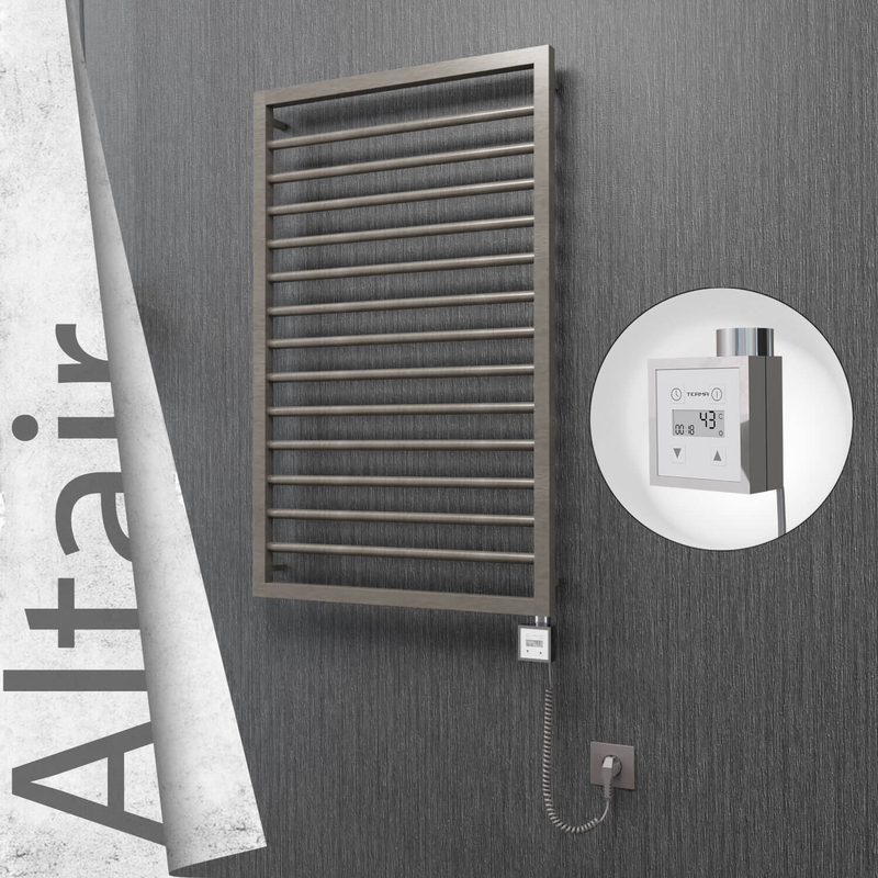 ALTAIR Elektrikli Paslanmaz Çelik Havlupan 600x1040 Satin Polisaj (KTX3 Termostat) 300W Spiral Kablolu