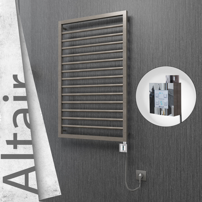 ALTAIR Elektrikli Paslanmaz Çelik Havlupan 600x1040 Satin Polisaj (KTX4 Termostat) 300W Spiral Kablolu