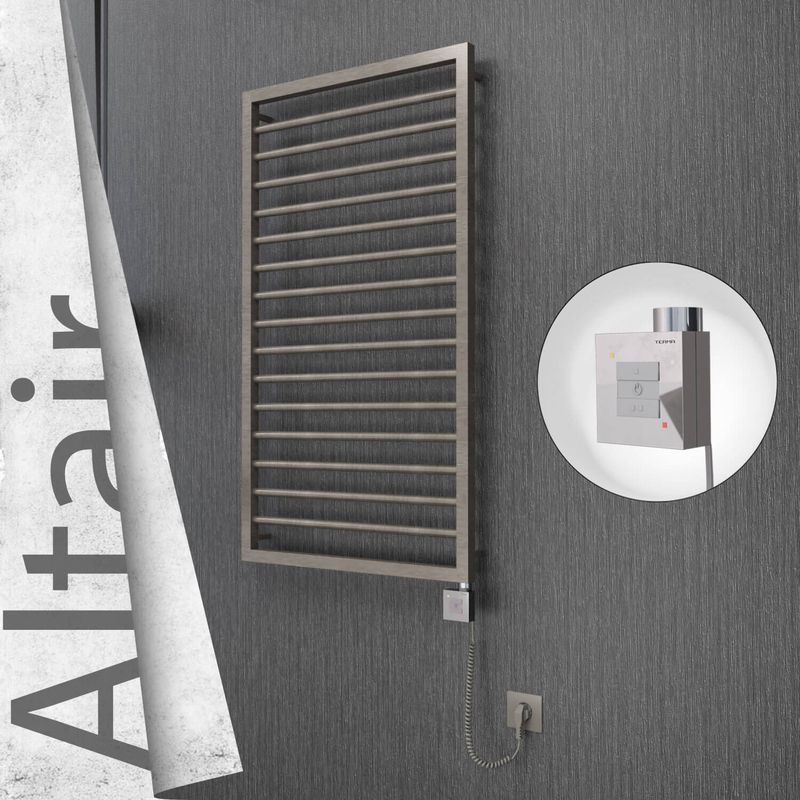 ALTAIR Elektrikli Paslanmaz Çelik Havlupan 600x1180 Satin Polisaj (KTX1 Termostat) 300W Spiral Kablolu