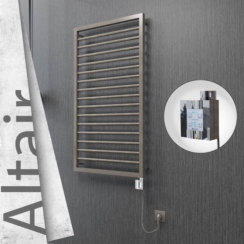 ALTAIR Elektrikli Paslanmaz Çelik Havlupan 600x1180 Satin Polisaj (KTX4 Termostat) 300W Spiral Kablolu