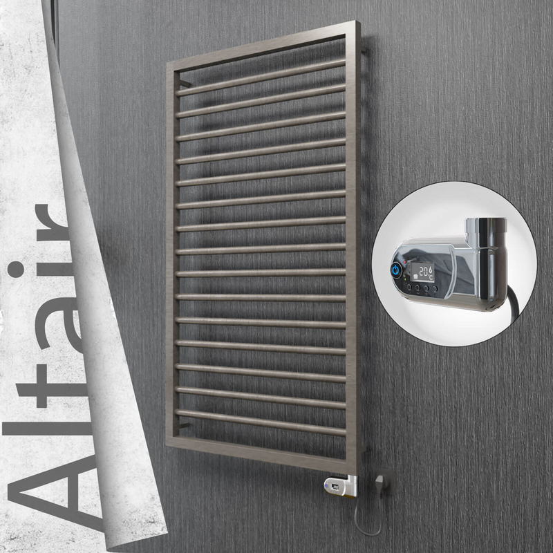 ALTAIR Elektrikli Paslanmaz Çelik Havlupan 600x1180 Satin Polisaj (Thesis Termostat) 300W