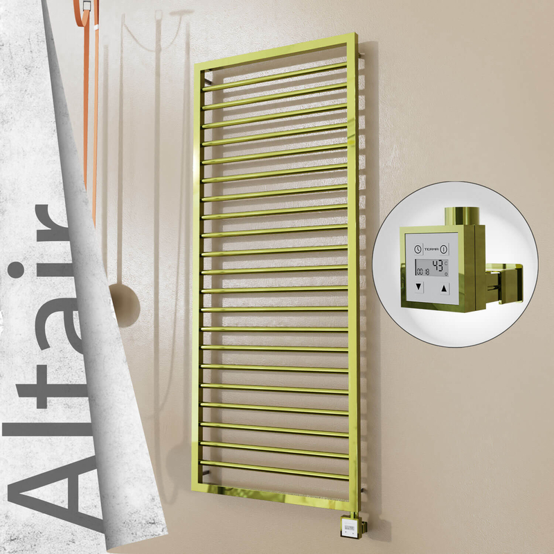 ALTAIR Elektrikli Paslanmaz Çelik Havlupan 600x1600 Altın (KTX3 Termostat) 600W