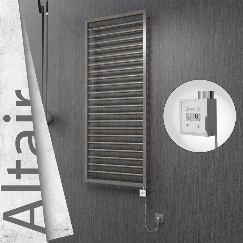 ALTAIR Elektrikli Paslanmaz Çelik Havlupan 600x1600 Satin Polisaj (KTX3 Termostat) 600W Spiral Kablolu