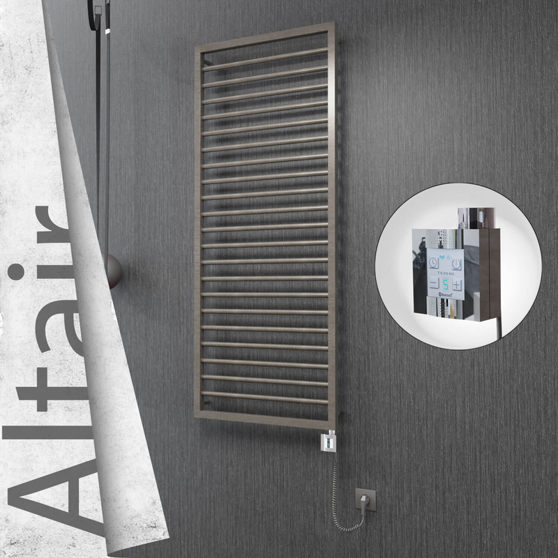 ALTAIR Elektrikli Paslanmaz Çelik Havlupan 600x1600 Satin Polisaj (KTX4 Termostat) 600W Spiral Kablolu