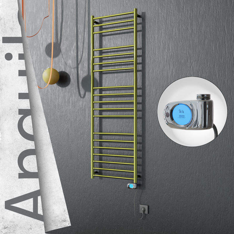 ANGUILA Elektrikli Paslanmaz Çelik Havlupan 500x1630 Altın (Musa Termostat) 300W