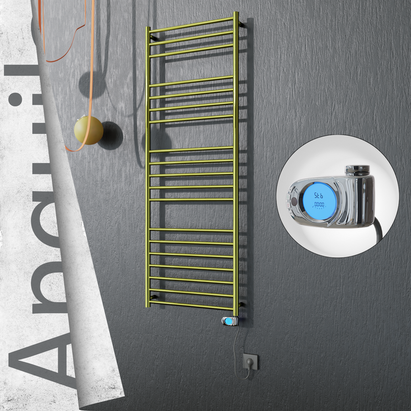 ANGUILA Elektrikli Paslanmaz Çelik Havlupan 600x1630 Altın (Musa Termostat) 300W