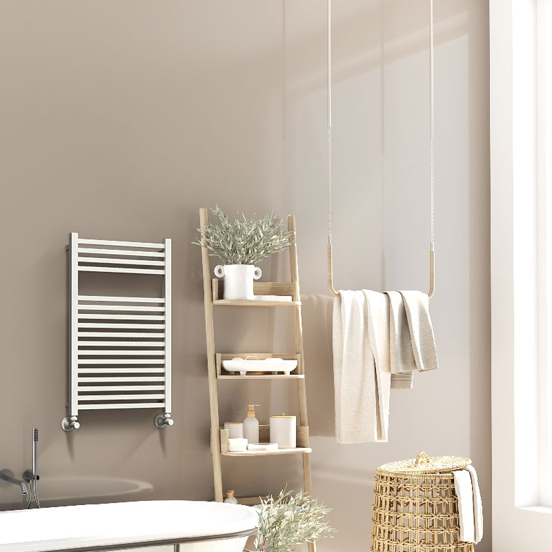 Barbados Decorative Towel Warmer 500x800 White