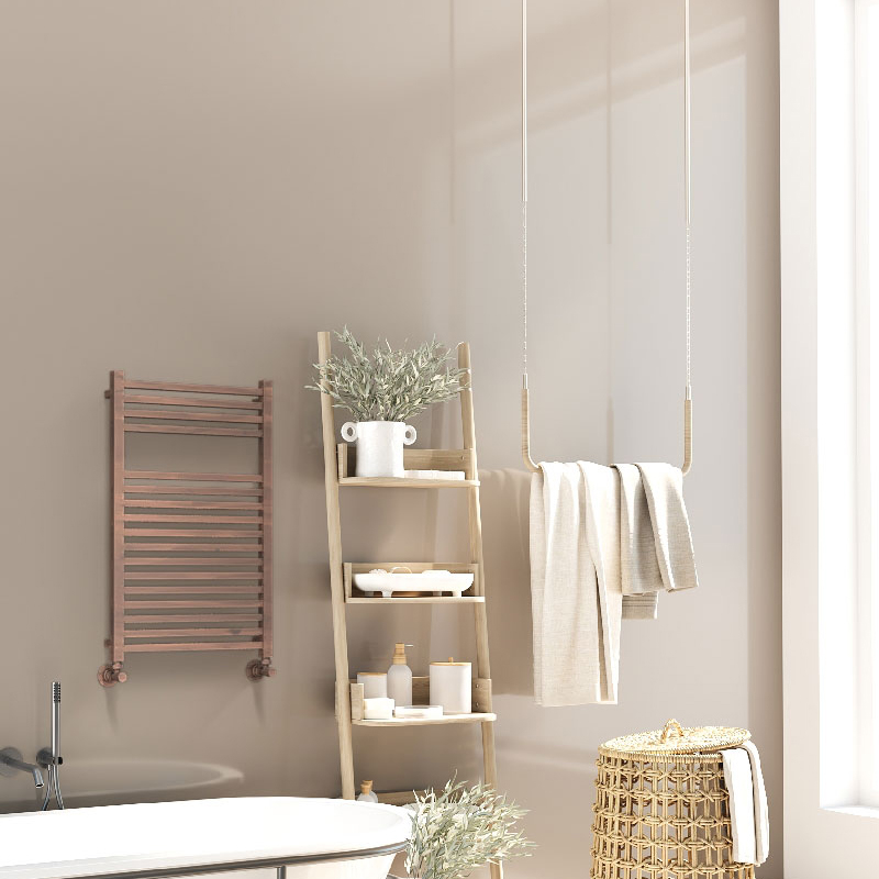 Barbados Decorative Towel Warmer 500x800 Wood Effect