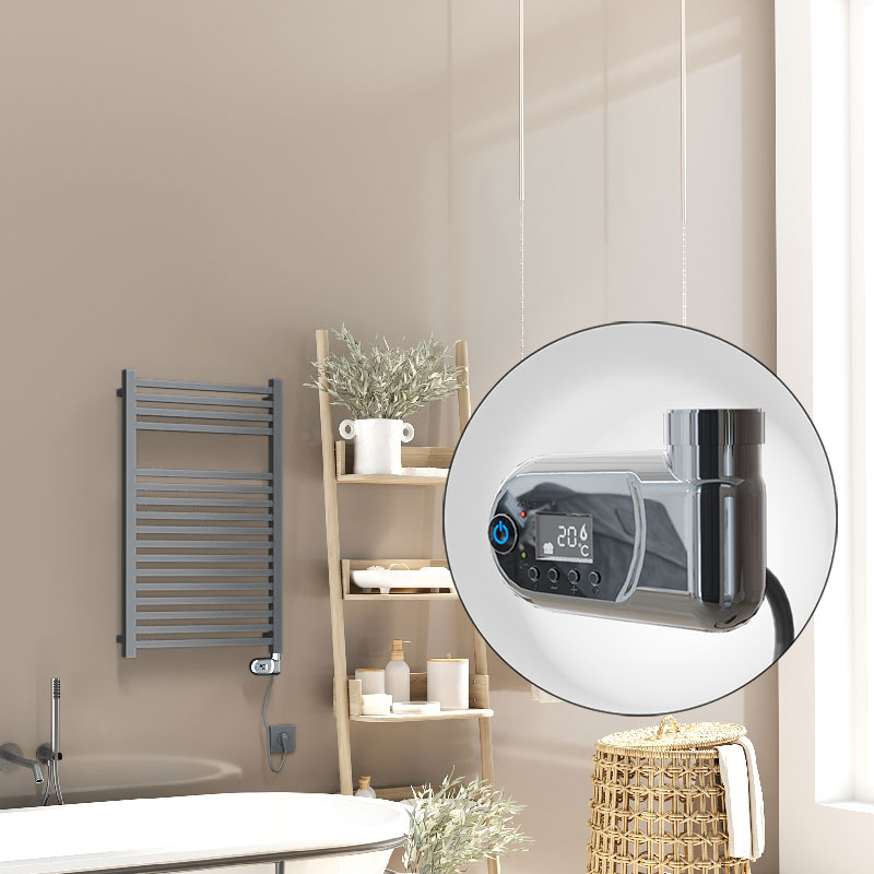 Barbados Electric Towel Warmer 300 Watt 500x800 Anthracite (Thesis Thermostat)