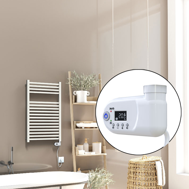 Barbados Electric Towel Warmer 300 Watt 500x800 White (Thesis Thermostat)