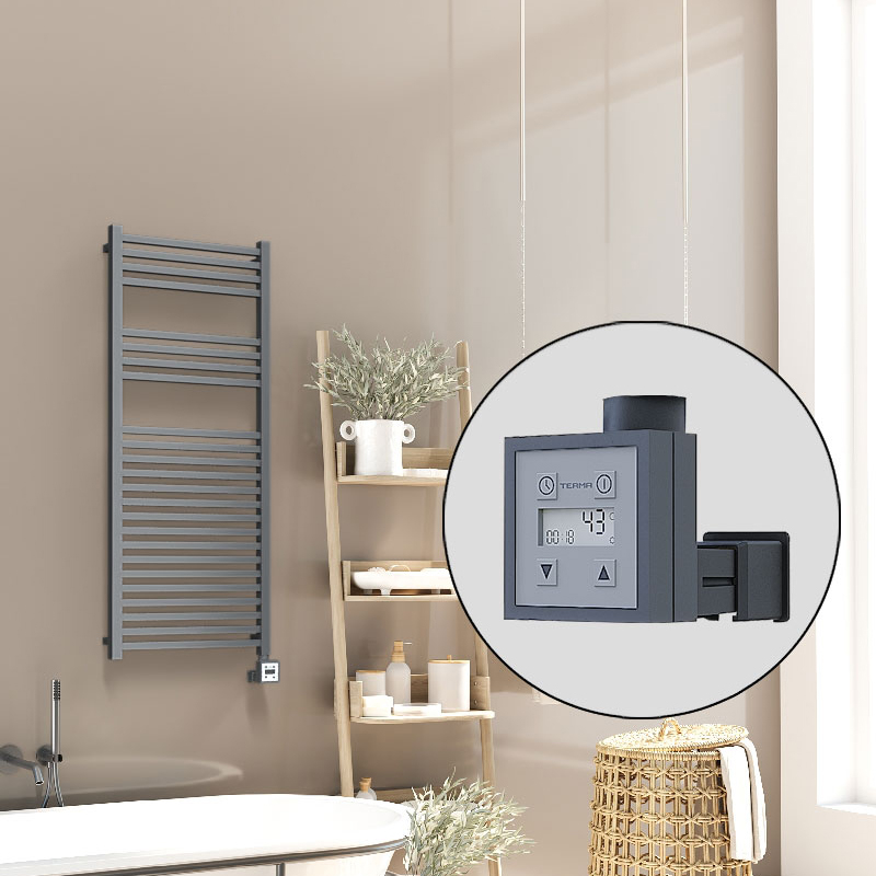 Barbados Electric Towel Warmer 500x1200 Anthracite Ktx3 600 W