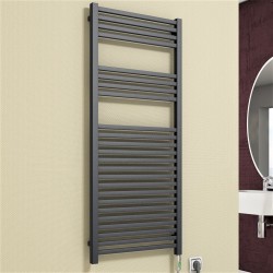 Barbados Electric Towel Warmer 600 Watt 500x1200 Anthracite (On/Off) - Thumbnail