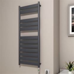 Bora Bora Electric Towel Warmer 300 Watt 500x1200 Anthracite (On/Off) - Thumbnail