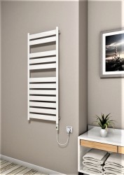 Bora Bora Electric Towel Warmer 300 Watt 500x1200 White (On/Off) - Thumbnail