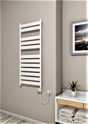 Bora Bora Electric Towel Warmer 300 Watt 500x1200 White (Thesis Thermostat) - Thumbnail