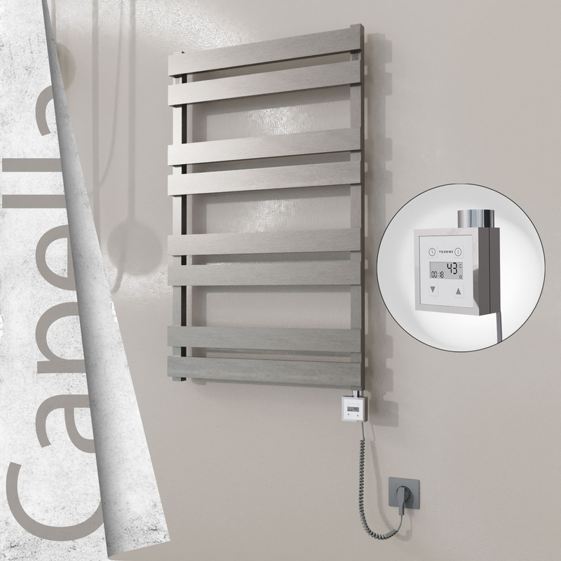 CAPELLA Elektrikli Paslanmaz Çelik Havlupan 600x990 Satin Polisaj (KTX3 Termostat) 300W Spiral Kablolu