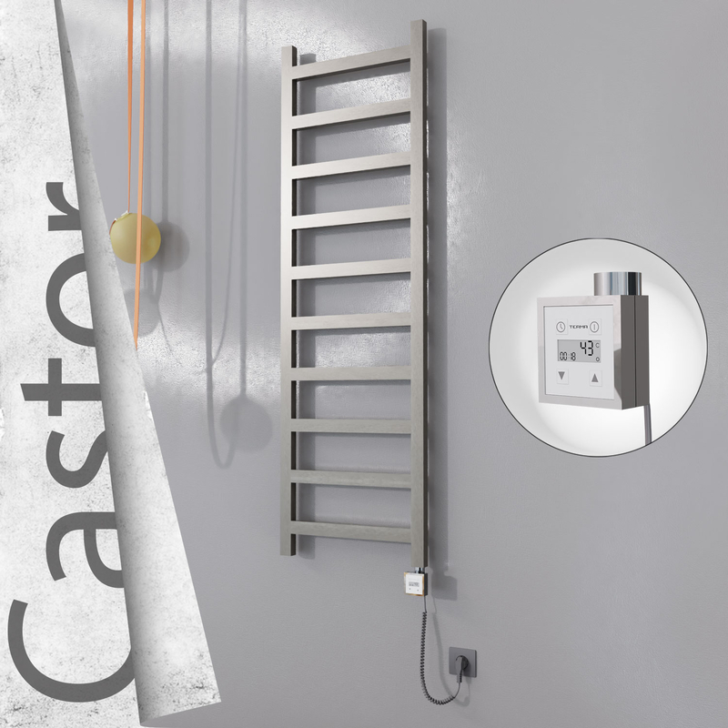 CASTOR Elektrikli Paslanmaz Çelik Havlupan 500x1620 Satin Polisaj (KTX3 Termostat) 300W Spiral Kablolu