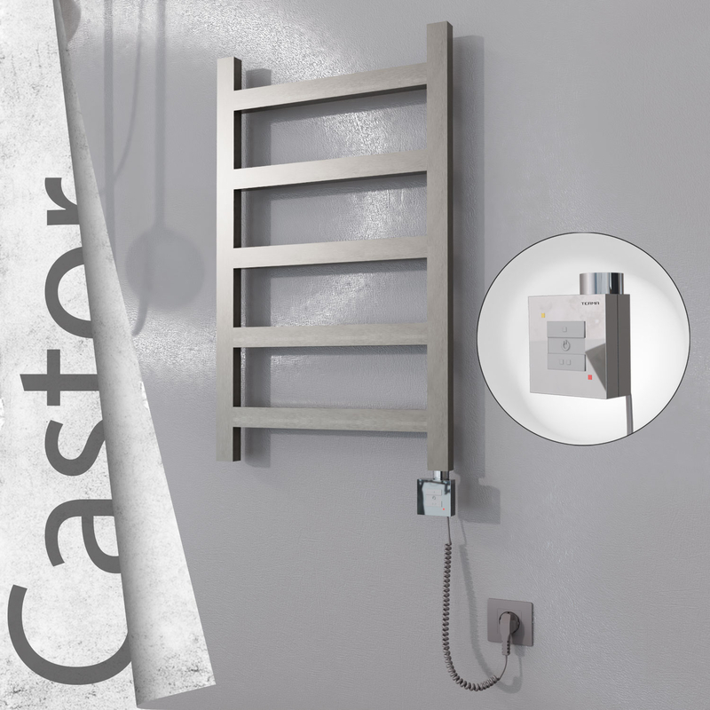 CASTOR Elektrikli Paslanmaz Çelik Havlupan 500x820 Satin Polisaj (KTX1 Termostat) 200W Spiral Kablolu