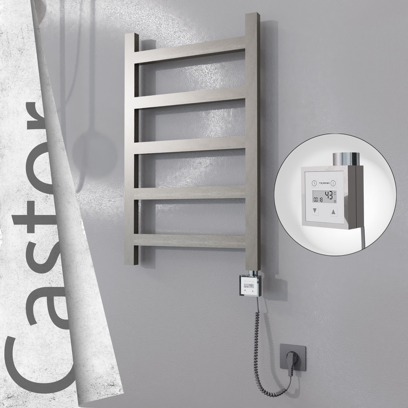 CASTOR Elektrikli Paslanmaz Çelik Havlupan 500x820 Satin Polisaj (KTX3 Termostat) 200W Spiral Kablolu